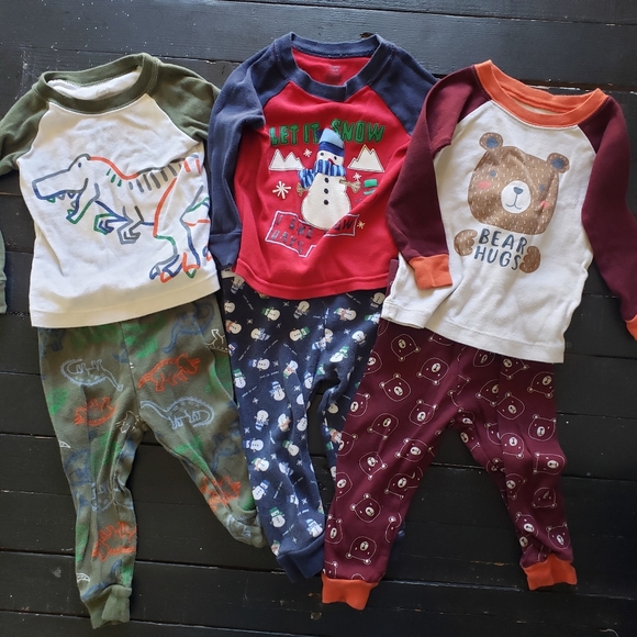 Baby Boy Bundle 3 Pack Pajamas Set 12 Months 2 Pc